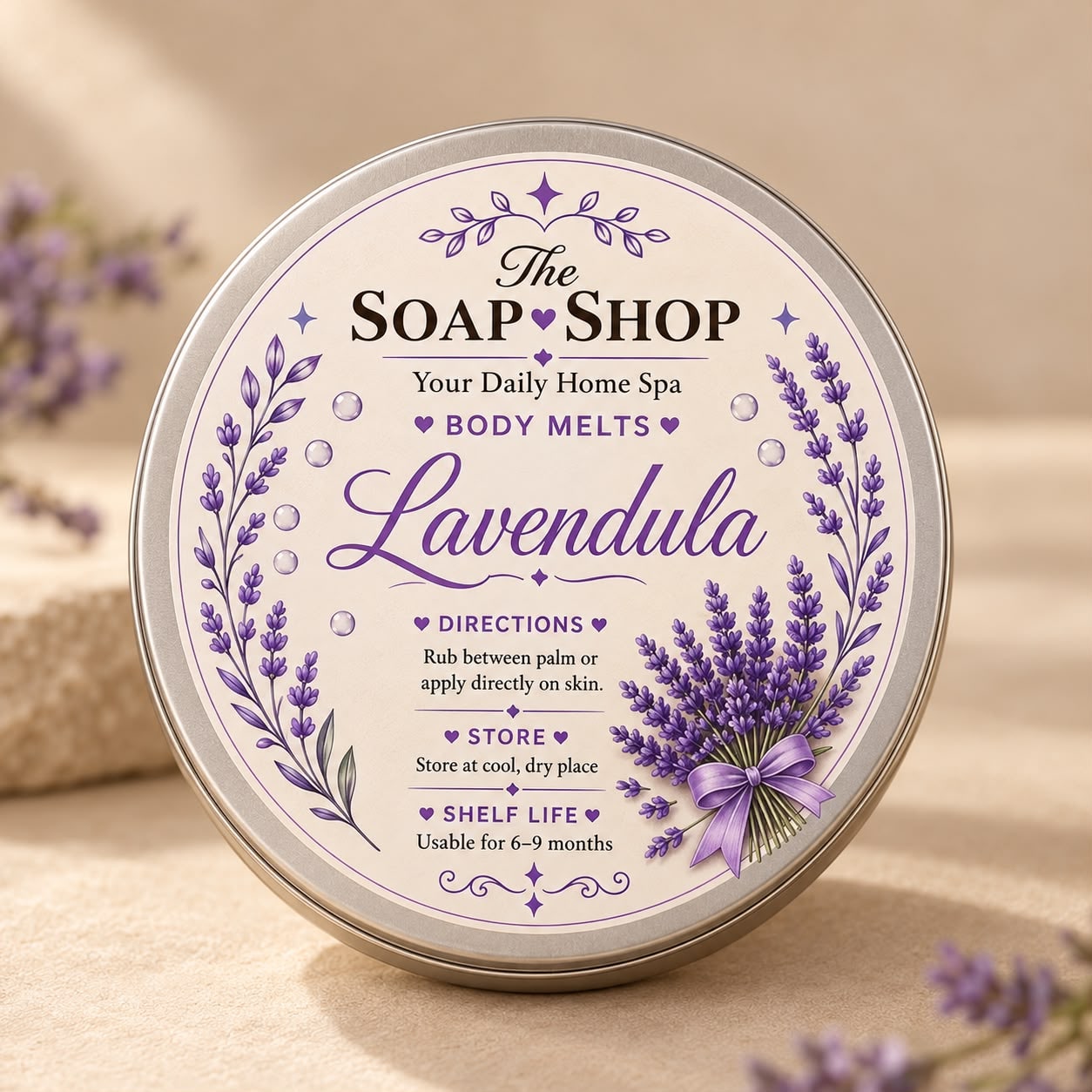 Lavendula Body Melts – Solid Body Moisturizer