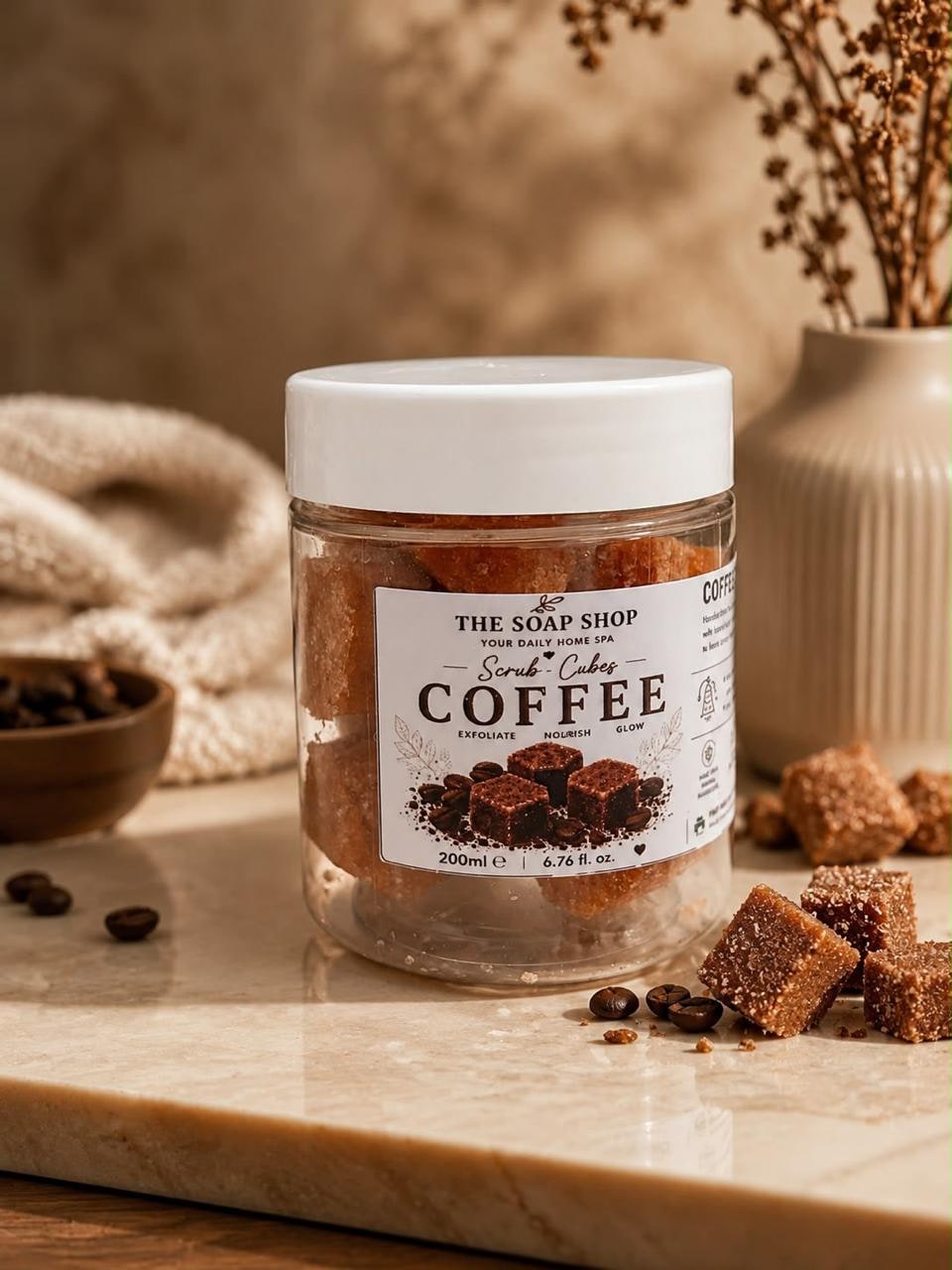Coffee Sugar Scrub Cubes – Body Exfoliation