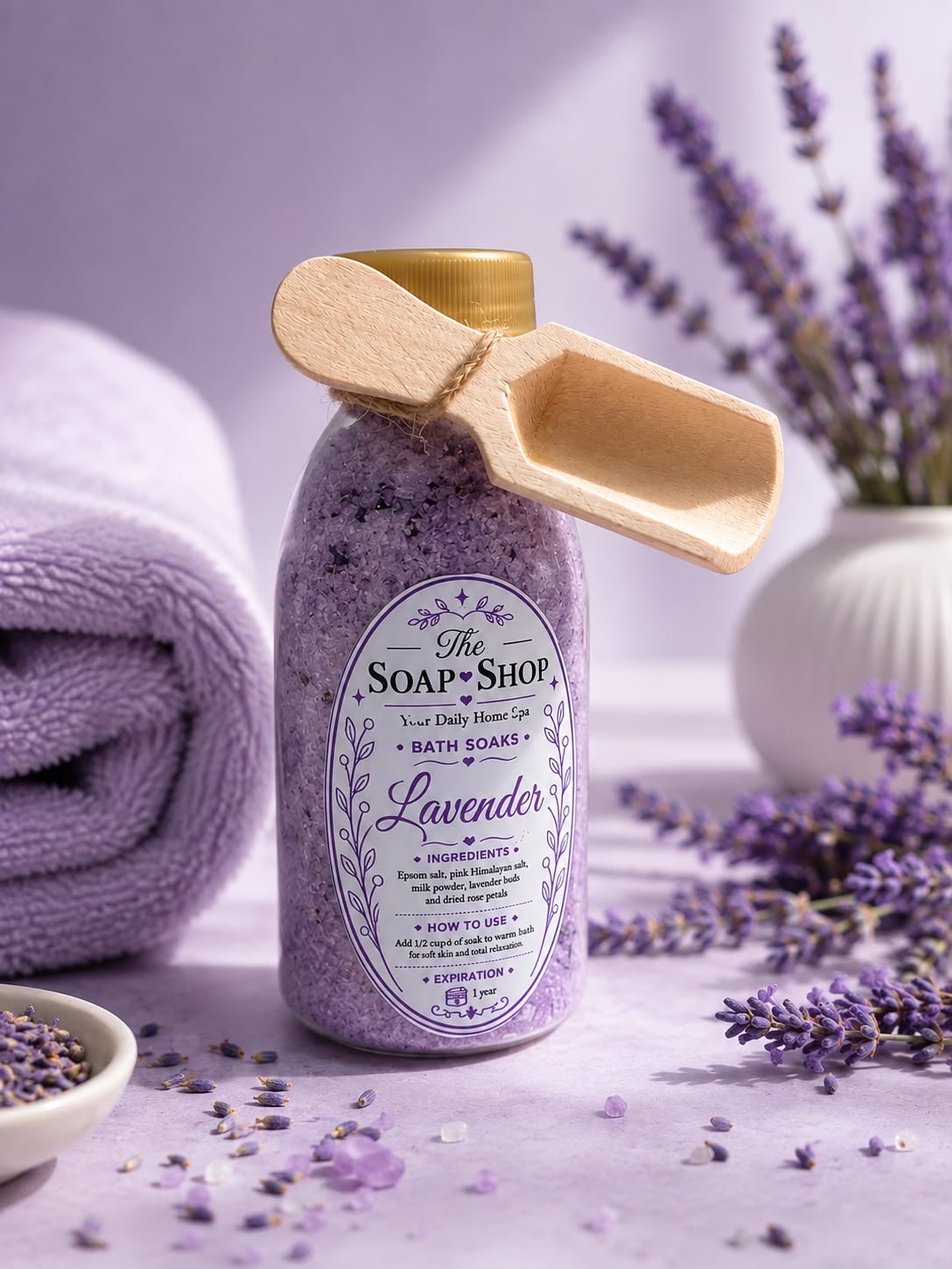 Lavender Bath Soak – Mineral Bath Salts